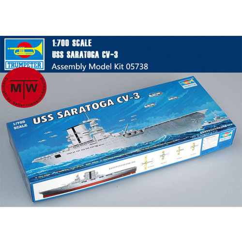 Trumpeter 05738 1/700 Scale USS Saratoga CV-3 Military Plastic Assembly Model Kits