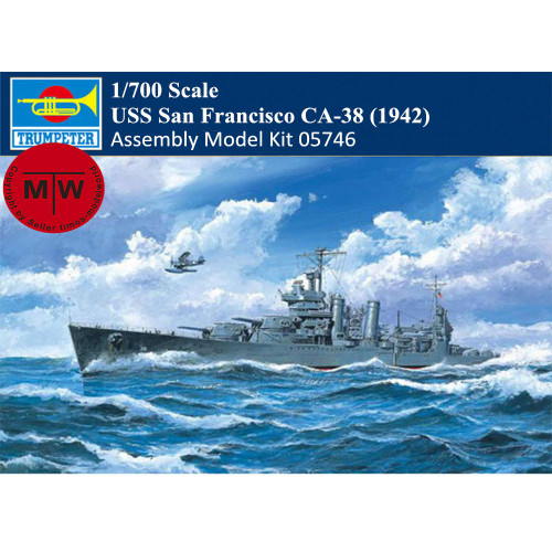Trumpeter 05746 1/700 Scale USS San Francisco CA-38 (1942) Military Plastic Assembly Model Kits