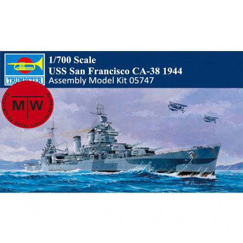 Trumpeter 05747 1/700 Scale USS San Francisco CA-38 1944 Military Plastic Assembly Model Kits
