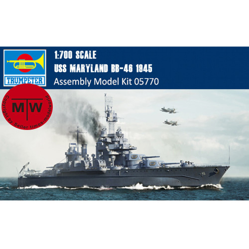 Trumpeter 05770 1/700 Scale USS Maryland BB-46 1945 Military Plastic Assembly Model Kits