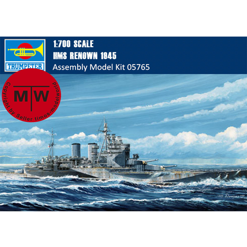 US$ 30.00 - Trumpeter 05765 1/700 Scale HMS Renown 1945 Military ...