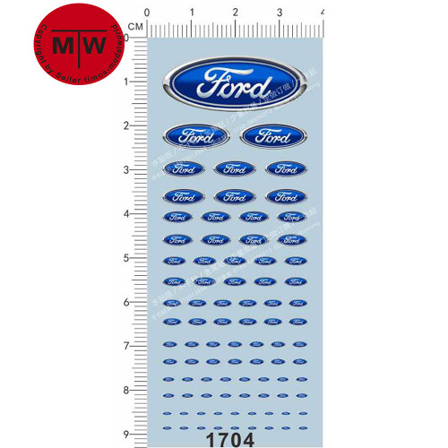 Ford Oval Decal for Different Scales Automotive Car Model Kit 1704