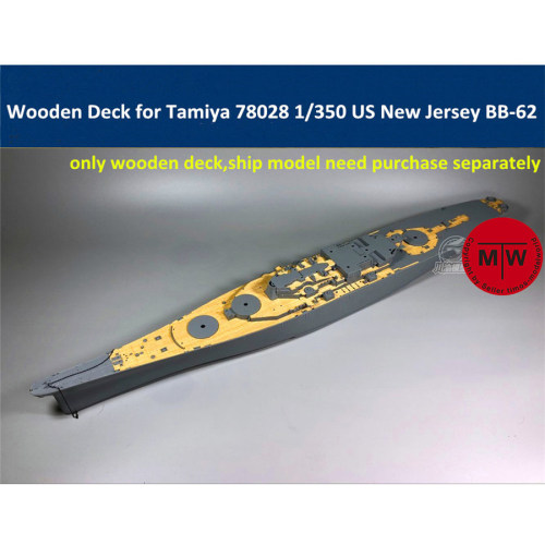 1/350 Scale USS New Jersey BB-62 Battleship Super Detail-up Set for Tamiya 78028 CY350040Z（Wooden Deck Metal Barrel PE Sheet）