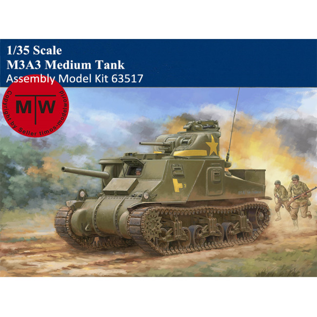Trumpeter 63517 1/35 Scale M3A3 Medium Tank Military Plastic Assembly Model Kit