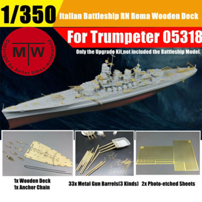 1/350 Scale Italian RN Roma Navy Battleship Super Detail-up Set for Trumpeter 05318 Model Kit CY350015Z