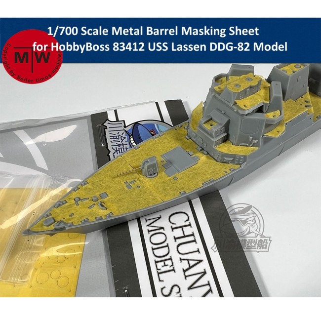 1/700 Scale Metal Barrel Masking Sheet for HobbyBoss 83412 USS Lassen DDG-82 Model Kit CY700105