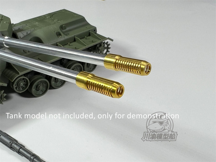 1/35 Scale 155mm Metal Barrel Muzzle Brake Shell Kit for Border BC001 Apocalypse Tank Model CYT150B