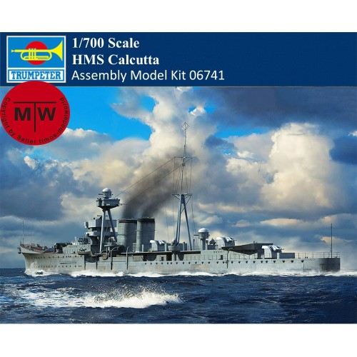 Trumpeter 06741 1/700 Scale HMS Calcutta Military Plastic Assembly Model Kit