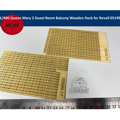 1/400 Scale Queen Mary 2 Guest Room Balcony Wooden Deck Kit for Revell 05199 Model CY350094
