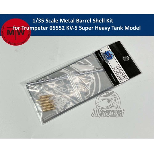 1/35 Scale Metal Barrel Shell Kit for Trumpeter 05552 KV-5 Super Heavy Tank Model CYT176