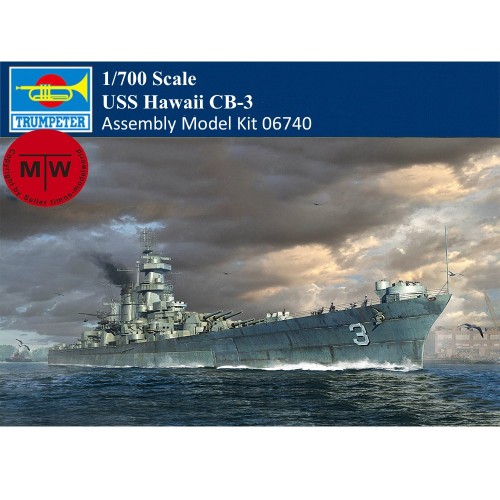 Trumpeter 06740 1/700 Scale USS Hawaii CB-3 Military Plastic Assembly Model Kit