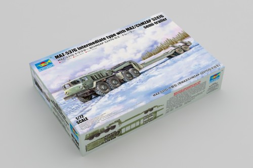 Trumpeter 07194 1/72 Scale MAZ-537G Intermediate Type with MAZ/ChMZAP 5247G Semi-trailer Military Plastic Assembly Model Kit