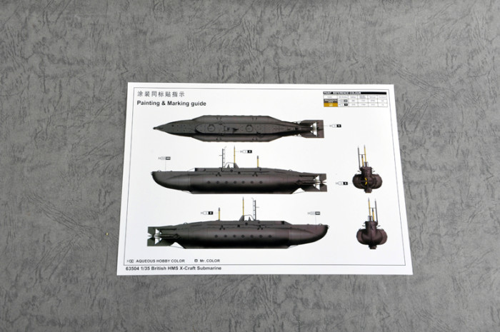 Merit 63504 1/35 Scale British HMS X-Craft Submarine Military Plastic Assembly Model Kits