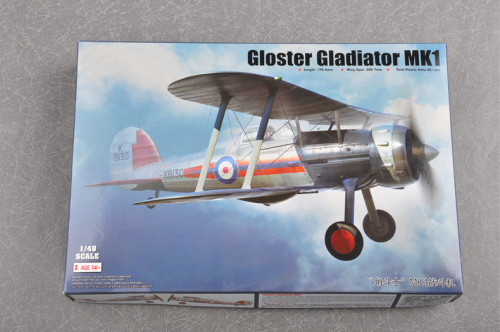 Merit 64803 1/48 Scale Gloster Gladiator MK1 Fighter Military Plastic Aircraft Assembly Model Kits