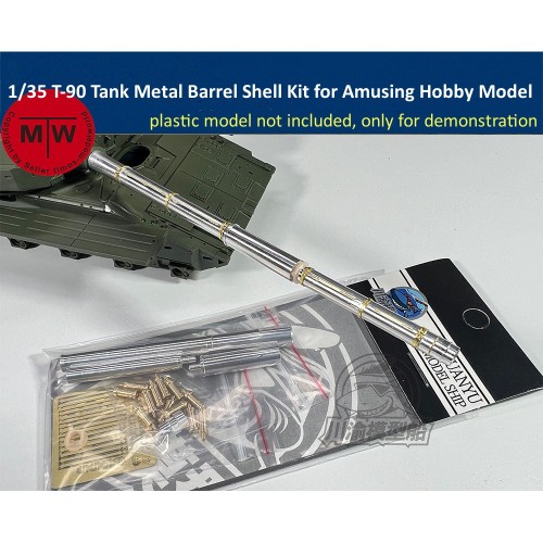 1/35 Scale T-90 Tank Metal Barrel Shell Kit for Amusing Hobby Model AH35A050 CYT185