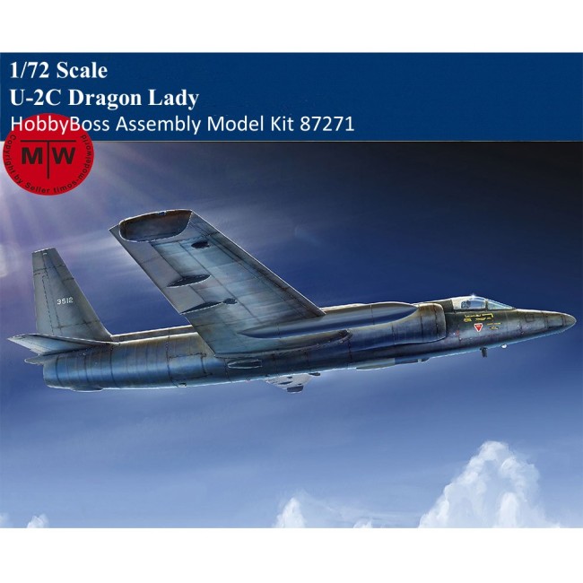 HobbyBoss 87271 1/72 Scale U-2C Dragon Lady Military Plastic Aircraft Assembly Model Kits