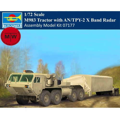 Trumpeter 07177 1/72 Scale M983 Tractor with AN/TPY-2 X Band Radar Military Plastic Assembly Model Kits