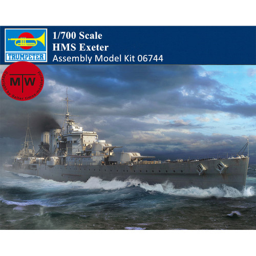 Trumpeter 06744 1/700 Scale HMS Exeter Military Plastic Cruiser Ship Assembly Model Kits