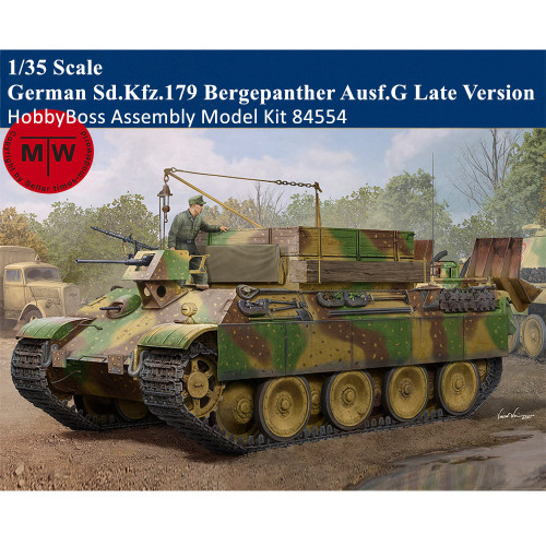 HobbyBoss 84554 1/35 Scale German Sd.Kfz.179 Bergepanther Ausf.G Late Version Military Plastic Assembly Model Kits