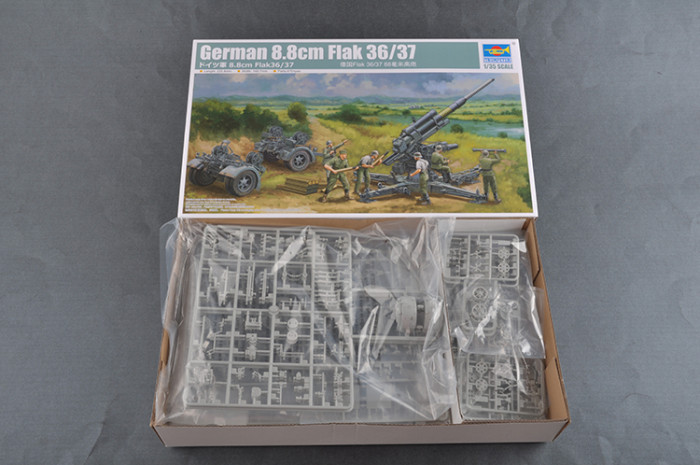 Trumpeter 02359 1/35 Scale German 8.8cm Flak 36/37 Military Plastic Assembly Model Kits