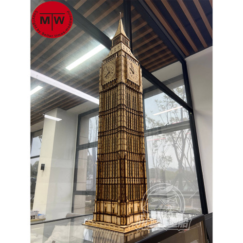 1/100 Scale Big Ben The Eilzabeth Tower Wooden Assembly Model Scene DIY CY732