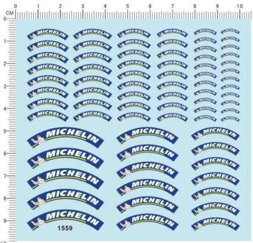 1/18 1/12 1/24 1/20 1/43 Scale Tyre Decals Michelin C for Car Model 1559