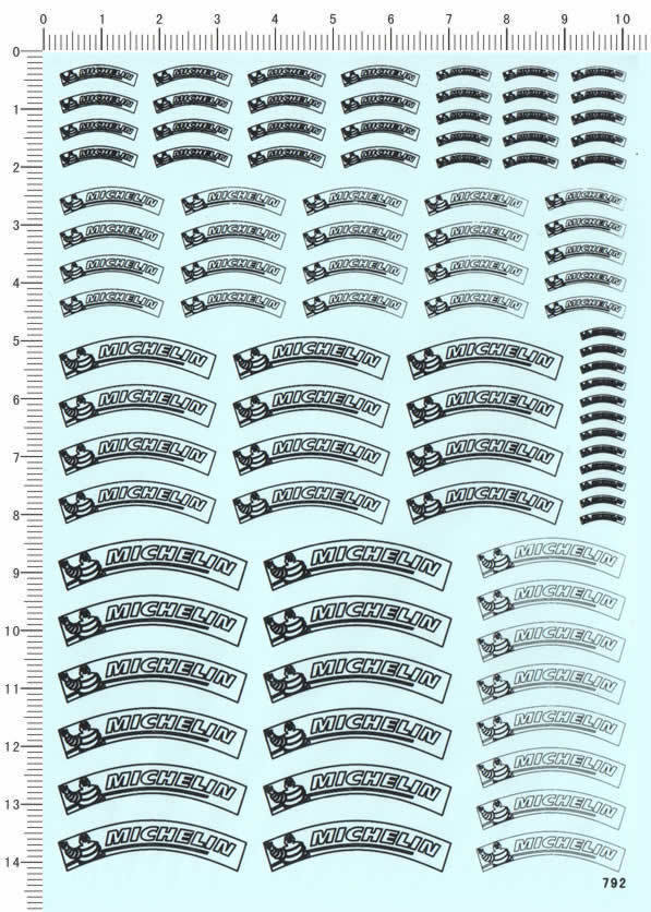 Décalcomanies 12 Bandes De Réglage Voiture 1/43 - 120x88mm - Marque INTERDECAL