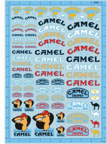 1/18 1/12 1/24 1/20 Scale Decals Camel for Car Model Kits C001