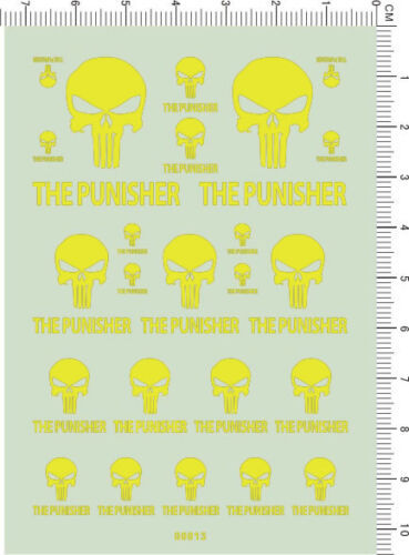 Decals The Punisher for different scales 00013 White/Black/Red/Yellow
