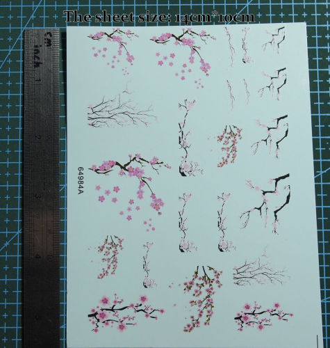 Decals Plum Cherry Blossoms for Model Kits 64984A