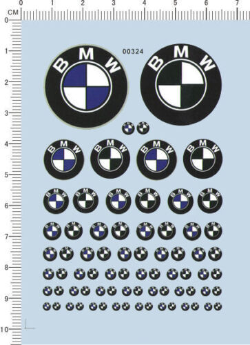 Decals BMW for 1/18 1/20 1/24 Scale or other different scales Car Model 00324