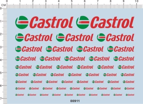 Decals Castrol for 1/24 or other scale Car Model Kits 00911