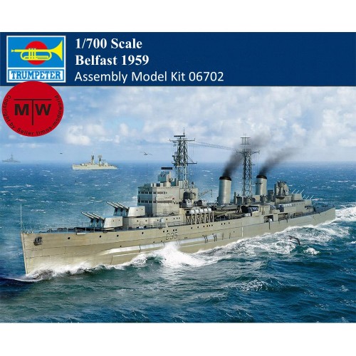 Trumpeter 06702 1/700 Scale Belfast 1959 Military Plastic Assembly Model Kits