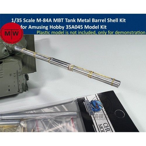 1/35 Scale M-84A MBT Tank Metal Barrel Shell Kit for Amusing Hobby 35A045 Model CYT208