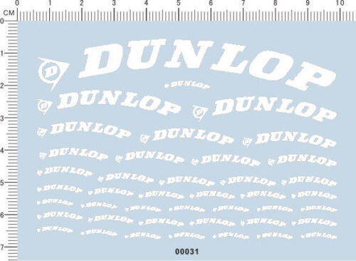 Decals Dunlop for different scales Car Model Kit 00031 White/Black/Yellow/Red