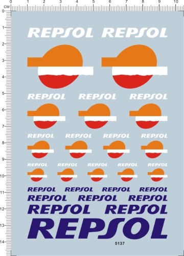 Decals REPSOL for different scales Model Kits 5137