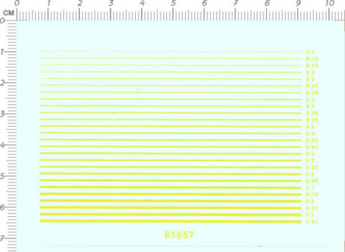 Decals Straight Line for different scales Model Kits Black/White/Red/Yellow 61657