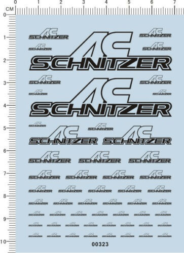Decals AC Schnitzer for different scales Model Kits Black 00323