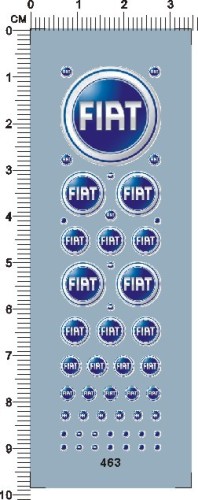 Decals Fiat Logo for different scales Car Model Kits 463