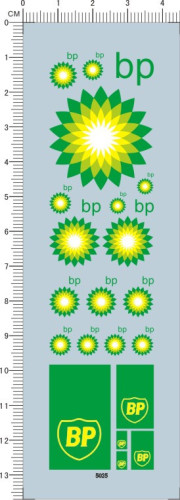BP Logo Decals for different scales Model Kits 5025