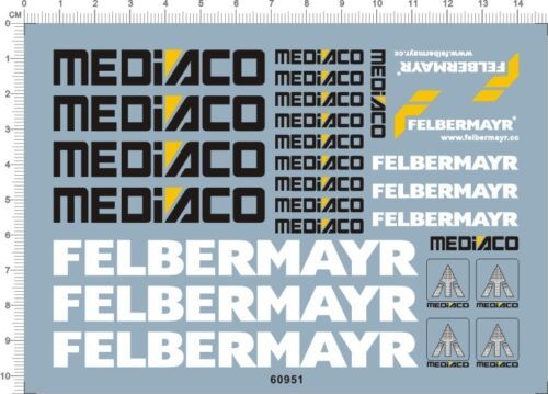 Decals Felbermayr Mediaco for different scales Model 60951