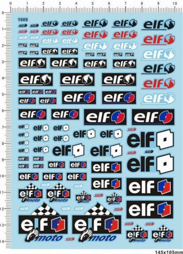 1/18 1/12 1/24 1/20 Scale Decals elf Logo for Car Model Kits 1005