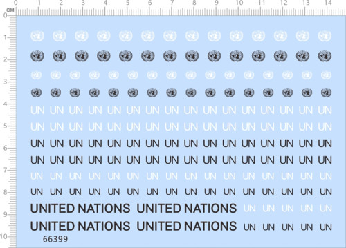 Decals UN United Nations for Military Model Kits 66399