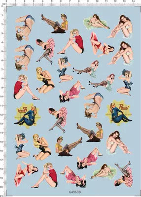 Nose Art Girls Decals for 1/32 or other scales Model Kits 64960B