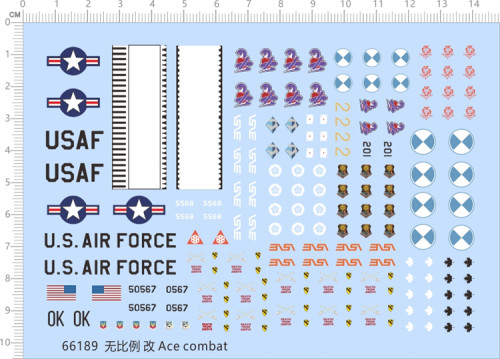 ACE Combat USAF Logo Decals for Military Model Kits 66189
