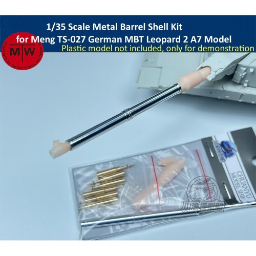 1/35 Scale Metal Barrel Shell Kit for Meng TS-027 German MBT Leopard 2 A7 Model CYT231