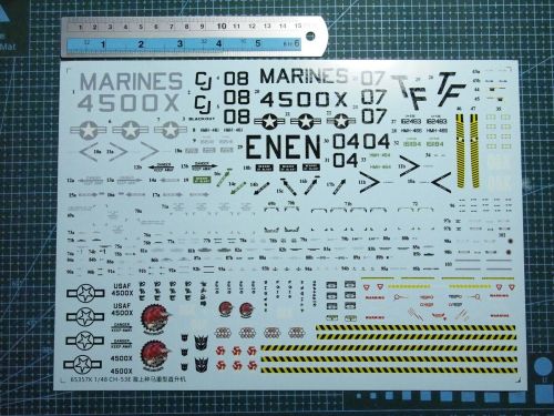 1/48 Scale Decals for CH-53E Super Stallion Helicopter Model Kits 65357K