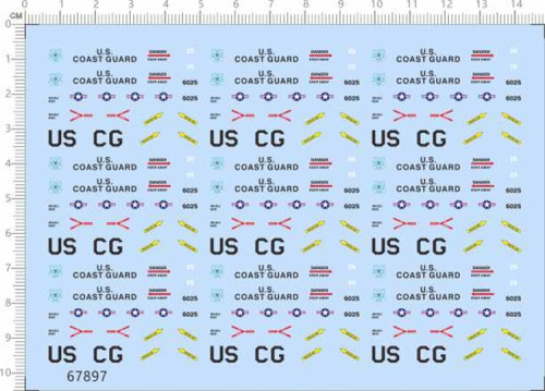 1/144 Scale US CG Coast Guard HH-60J Decals for Military Helicopter Model Kits 67897