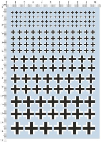 German Marks Cross Decals for 1/72 1/48 1/32 or other scale Model Kits 62514B
