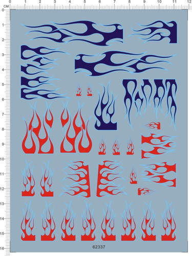 Decals Transformers Flame for different Scales Model Kits 62337